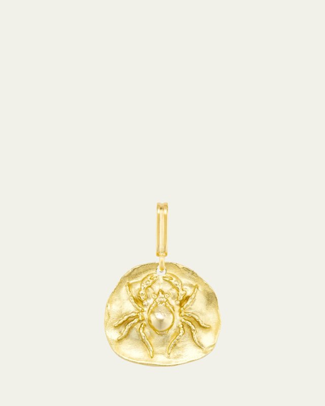 18K Yellow Gold Spider Charm
